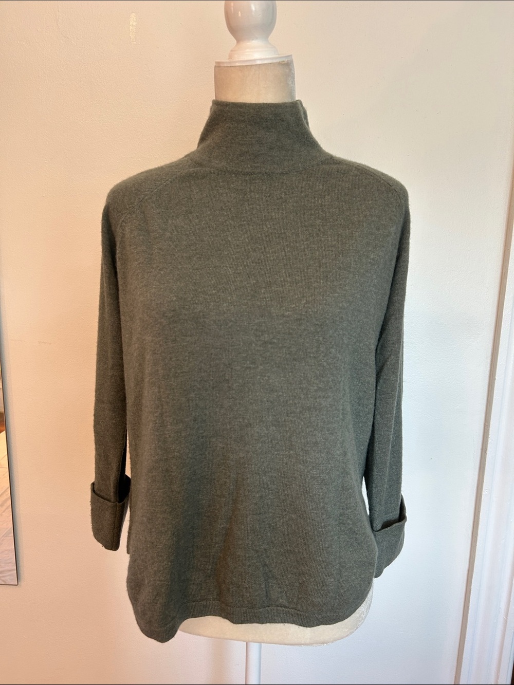 Olive Green Mock Neck Sweater